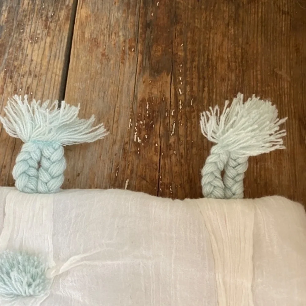 Anthropologie Pom Tassel Toddler Crib Pillow Sham